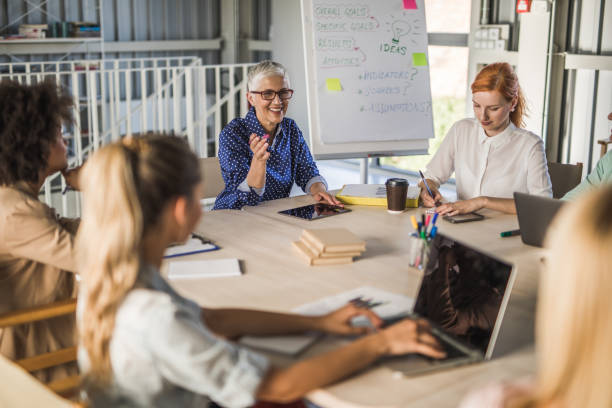 istock Powerful women on a business meeting! 1058254144