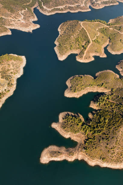 istock Top view of geographical shapes. 1058255954