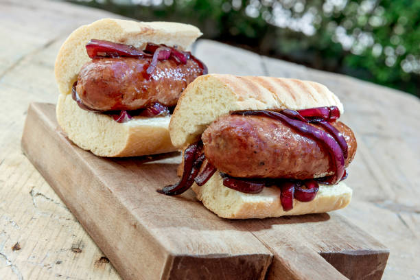 istock Sandwiches with sausage and caramelized onions 1058256402