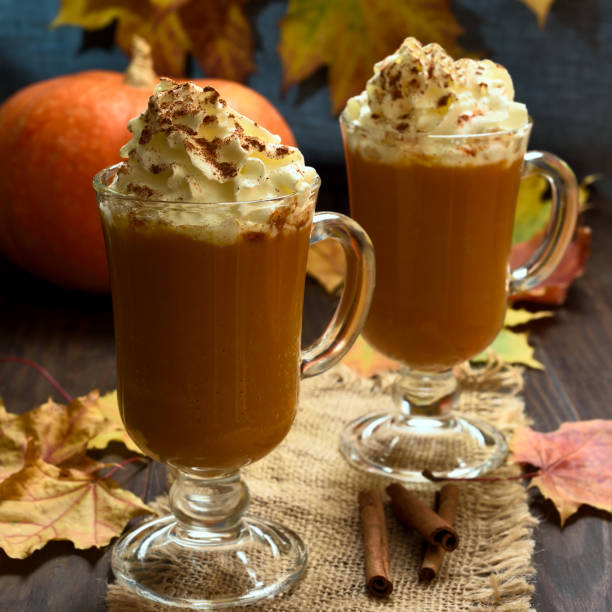 istock Pumpkin latte with whipped cream and cinnamon 1058259154