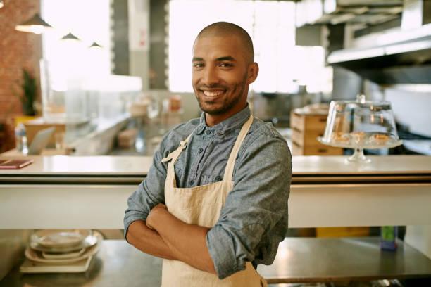 istock He is ready to take on a day with customers 1058262150