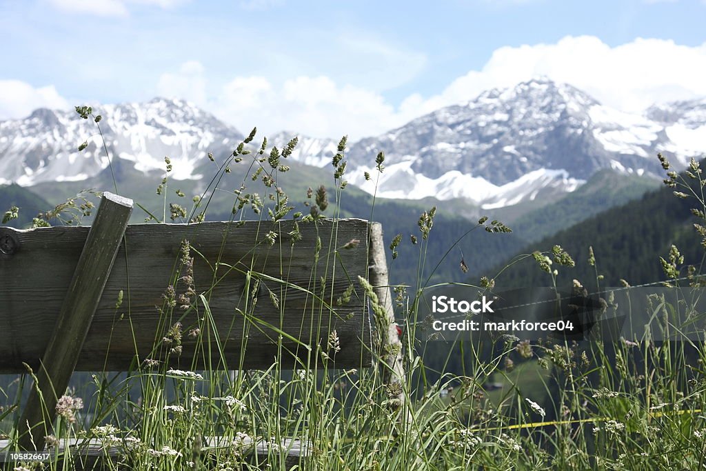 Bench with a View  Arosa Stock Photo