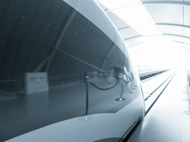 shanghai china maglev high speed train - transrapid international imagens e fotografias de stock