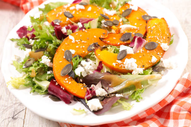 istock pumpkin salad with cheese and lettuce 1058277740
