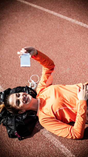 istock I love to take self portrait after exercise 1058278712