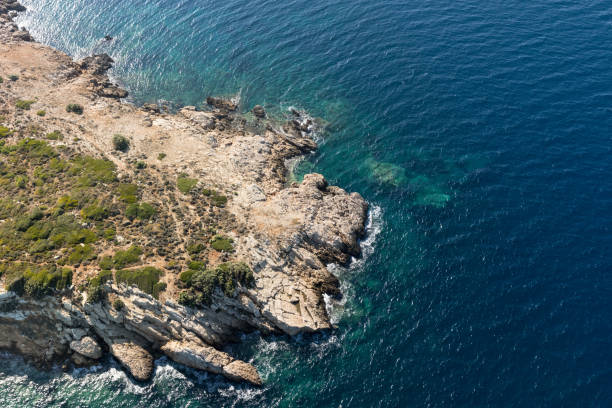 istock Top view of geographical shapes. 1058291456