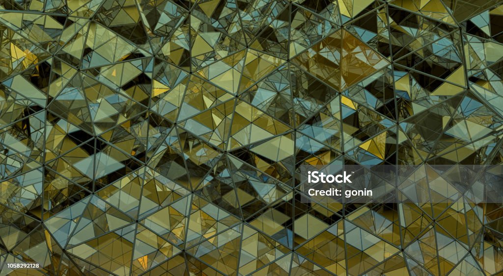 Triangle Glass Shape Triangular Glass Polygonal Shape 3d Rendering Stock Photo - Download ...