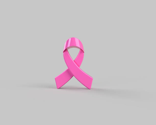 istock Breast Cancer Pink Ribbon 3D rendering 1058297390