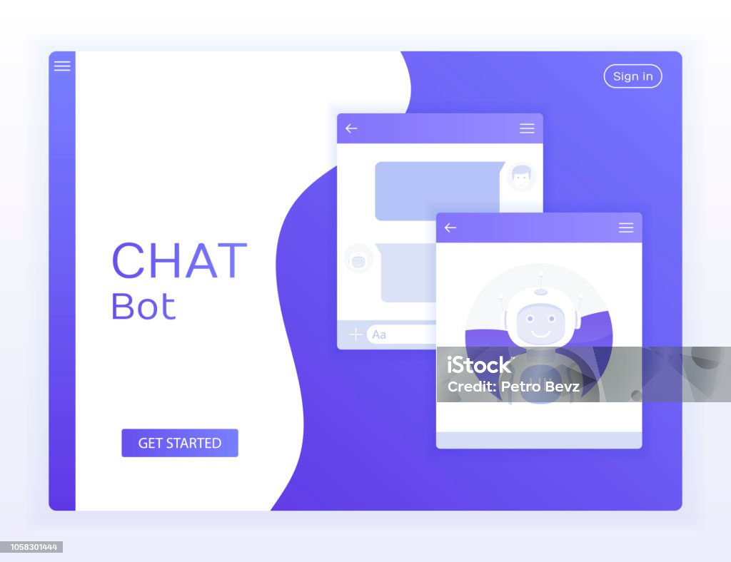 Chat Interface Image Chat Interface Application With Dialogue Window Concept Website Clean ...