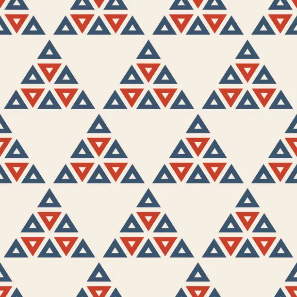 Vector illustration of Abstract seamless pattern of bold triangles.