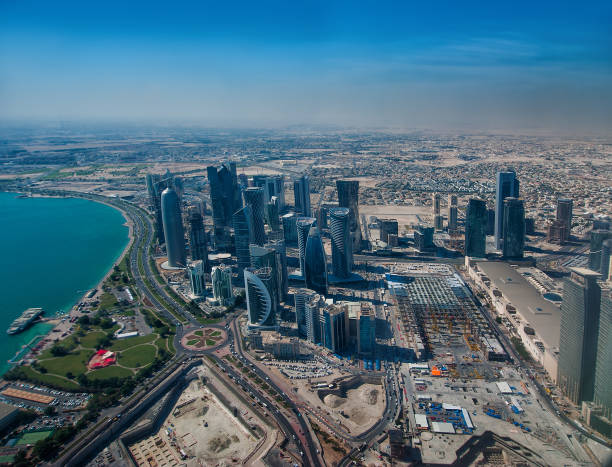 istock Doha in Qatar aerial view 1058310264