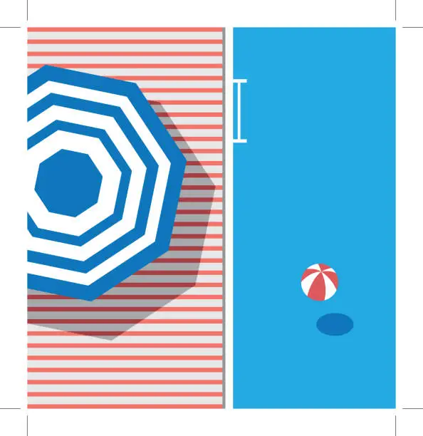 Vector illustration of Pool with Blue Water