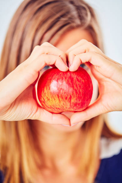 istock Healthy apple and fruit once a day. 1058315000