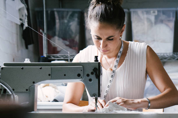 istock Fashion designer creating gowns 1058319822