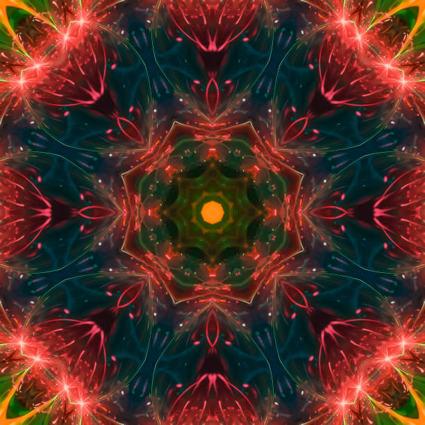 istock abstract digital fractal, beautiful design, mandala 1058324826