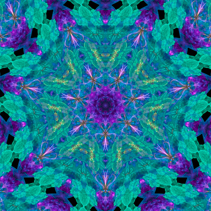 abstract digital fractal, beautiful design, mandala