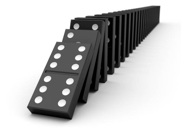 Domino row stock photo