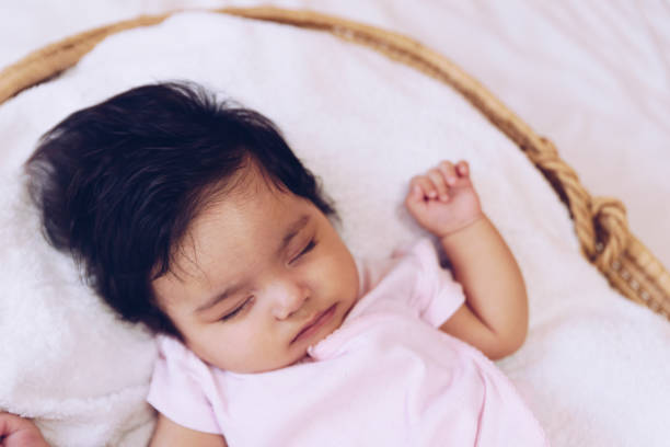 istock Baby sleeping in a basket 1058326688