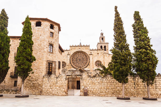istock Benedictine monastery in Sant Cugat, Spain 1058330988