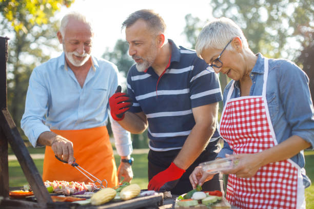 istock Senior people having a picnic 1058335464