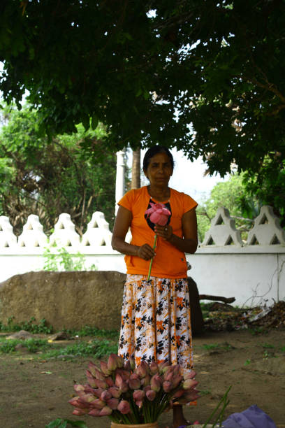 Flower selling woman