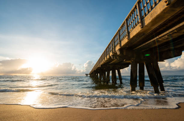 istock Florida Pompano Beach Pier at Sunrise in Summer 1058359854