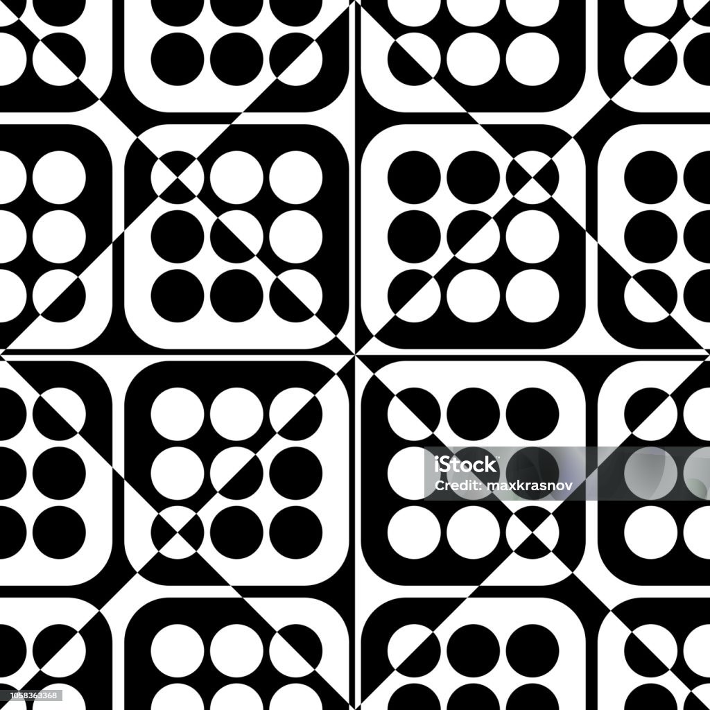 Circle Pattern In Square Seamless Square And Circle Pattern Stock Illustration - Download Image ...