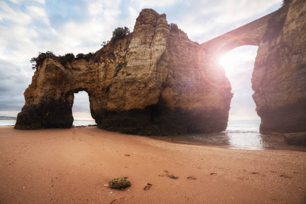 istock Rocky coastline of Algarve 1058368902