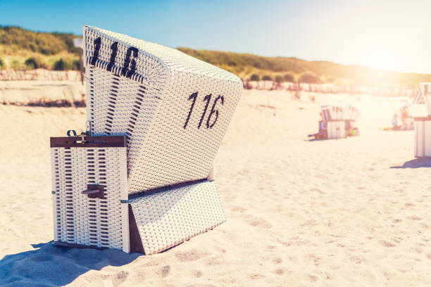 istock Beach - chairs on the island Sylt on late afternoon. 1058369566