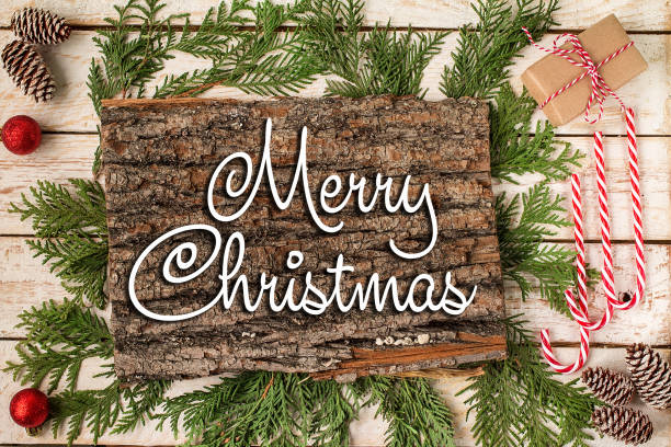 istock Merry Christmas  Card. Winter holiday composition. decor 1058369910