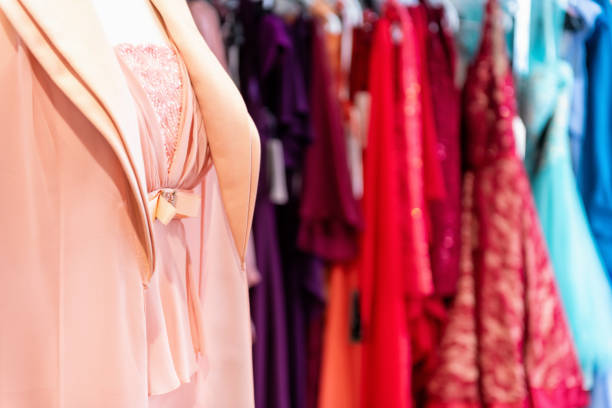 istock Boutique with elegant dresses 1058378704