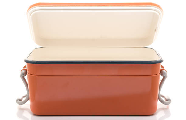 istock Orange steel lunch box 1058379306