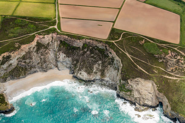 istock Aerial views over the Cornish coastline at Portreath. 1058380664