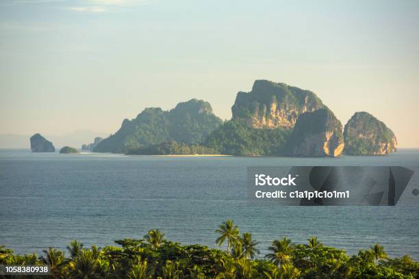 The Scenic View On A Sea With Islands And The Cliffs Stock Photo - Download Image Now