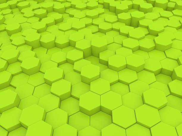 istock Green abstract background of hexagons. 1058382600
