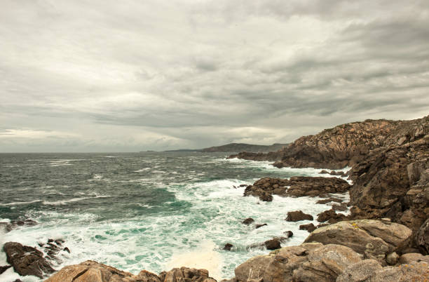 Coastal landscape near Cabo Touriñan, municipality of Muxia (Mugía), Costa da Morte, province of La Coruña, Galicia Spain