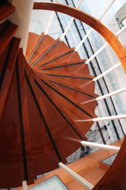 istock Wooden spiral staircase 1058385966