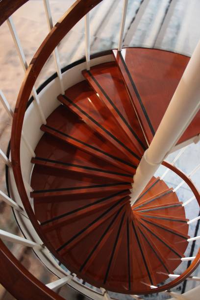 istock Wooden spiral staircase 1058386074