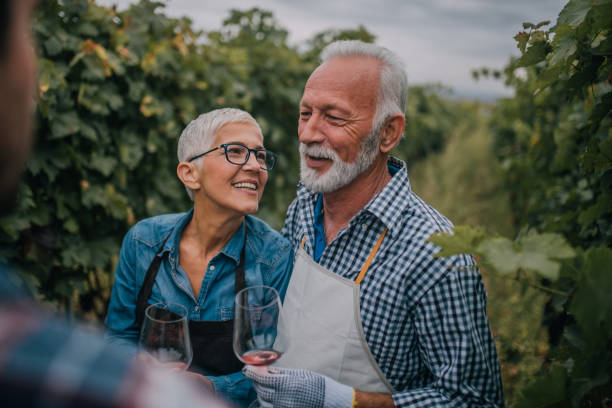 istock Woman looking at happy farmer 1058394522