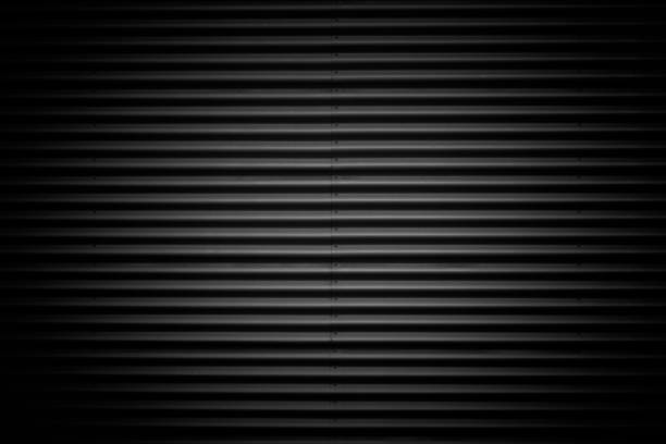 black corrugated metal texture background