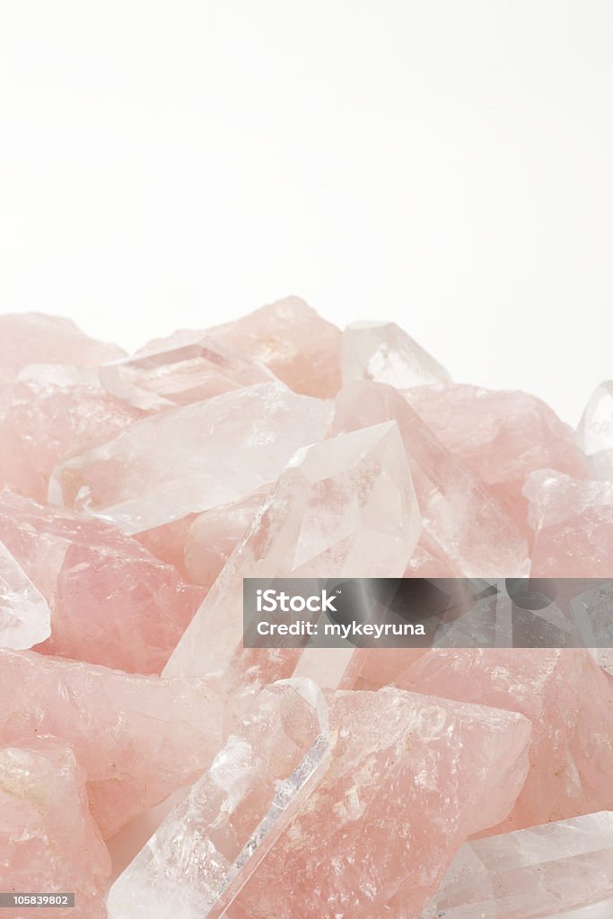 Cristal de quartzo rosa e - Foto de stock de Quartzo Rosa royalty-free