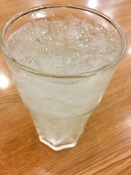 Drinking water in glass