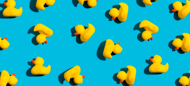 istock Collection of yellow rubber ducks 1058408408