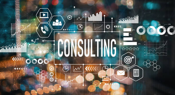 istock Consulting with blurred city lights 1058409114