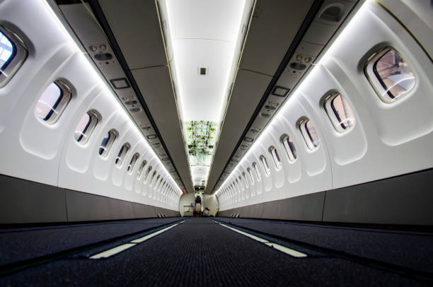 istock cabin without seatsplane without seats 1058412658