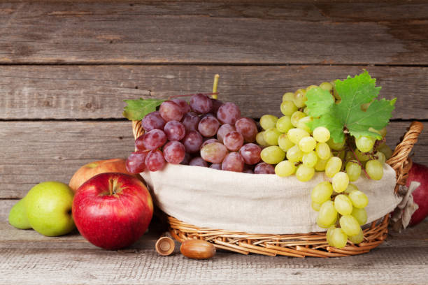 istock Autumn still life with fruits 1058422030