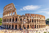 The Roman Colosseum in summer