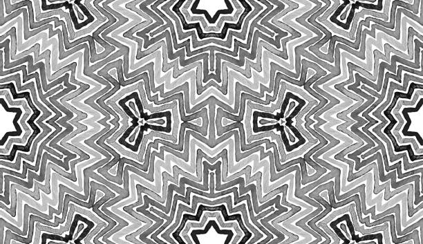 istock Black and white Geometric Watercolor. Curious Seam 1058428238