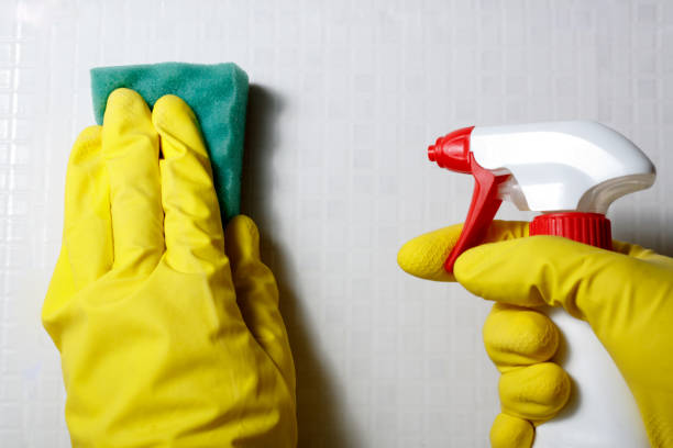 istock wash tile with washcloth 1058432134