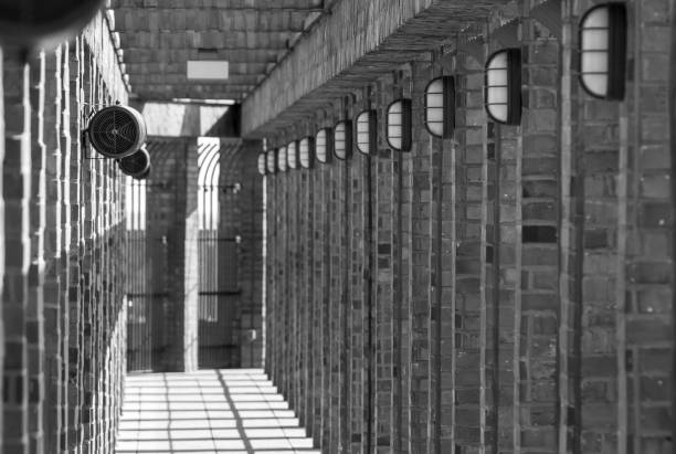 istock Lighting Equipment On Architectural Columns In Building 1058434416